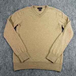 Isaac Mizrahi Sweater Mens Medium 100%‎ 2 Ply Cashmere Soft V Neck Pullover